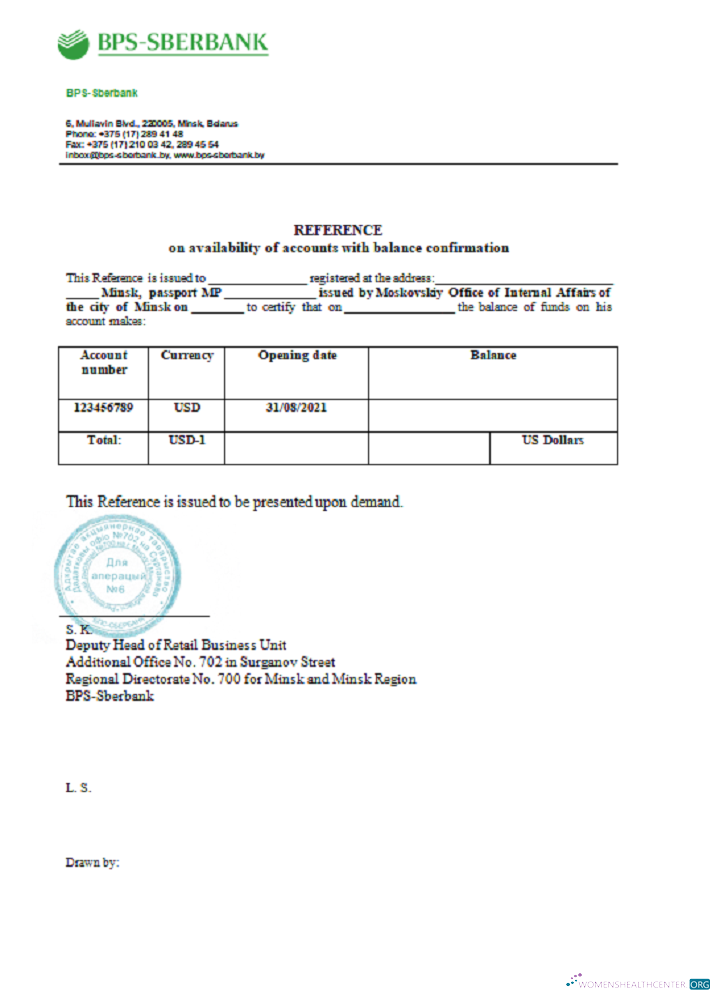 Download Belarus BPS SBERBANK Reference Photoshop template